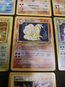 Pokémon Lot Base Set Unlimited 12 Halo Cards 1999 WOTC English All NM