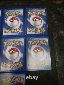 Pokémon Lot Base Set Unlimited 12 Halo Cards 1999 WOTC English All NM