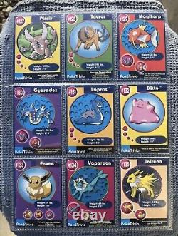 Pokémon Poketrivia Complete Set All 151 Cards Burger King 1999 Poke Trivia
