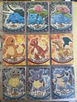 Pokemon Topps cards 100% complete sets series 1 and 2 all 161/162 Charizard USED