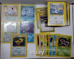 Pokemon card lot 133 vintage all diffrent cards. Holos, rares, U, C. 5 sets