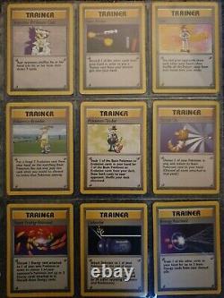 Pokemon cards, base set, all 102/102 English set with 1st ed Machamp, near mint
