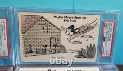 Post Cereal 1957 Complete MIGHTY MOUSE Rc Set PSA Graded ALL 6 Cards RARE