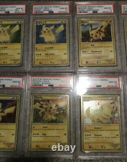 Psa 10 Gem Mint Pikachu World Holo Set Complete Pokemon (10 Cards) All Languages