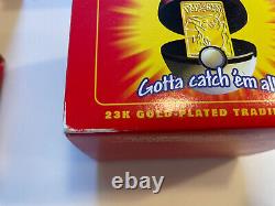 Set All 6 RED Pokemon 23k Gold Plated Trading Card 1999 Burger King SEALED