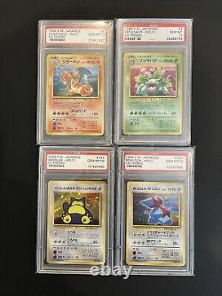 Set Of 4 ALL PSA 10 Japanese CD Promo Pokémon Cards Charizard Snorlax Base Set