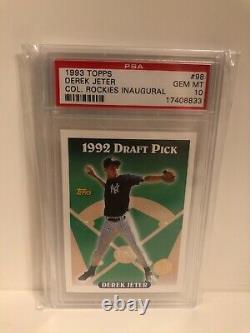 The Holy Grail! 1993 Topps Set Of 5 Derek Jeter Rc Rookie Card All Psa 10 Rare