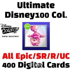 Topps Disney Collect Ultimate Disney100 Collection All Epic/SR/Rare/UC Set