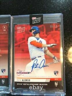 Topps Now Pete Alonso 2 ASG Cards Auto /10 ROY All Star Set -RARE ASG SET /10's