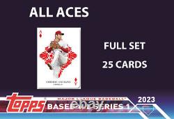 Topps Series 1 2023 All Aces Aa1 Aa25 Complete Set Nolan Ryan Shohei Ohtani