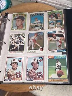 Vintage 1960's 70's HOF ALL STAR Baseball Card Collection in Binder, 36 Cards