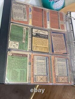 Vintage 1960's 70's HOF ALL STAR Baseball Card Collection in Binder, 36 Cards