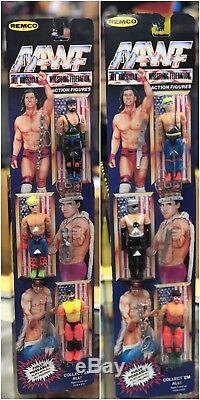 Vintage REMCO AAWF All American Wrestling Federation GI Joe Figures CARDED Set