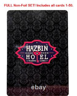 Vivziepop Hazbin Hotel Trading Cards Non Foil FULL SET All Cards 1-50